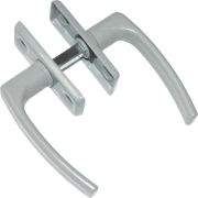 Ручка 2-сторон, для теплиц пласт, серый\цинк