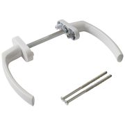 Гарнитур для балконной двери алюм. Элементис, Кронос узкий, штифт 120мм., белый РАЛ9016