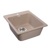 GranFest QUARZ Мойка 1-чаш, 420*480 (песок) арт GF-Z17