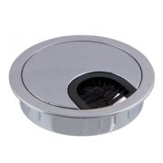 Розетка для комп, стола хром, металл