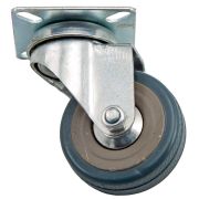 Колесная опора Д=50мм серая резина FM50 (35кг )