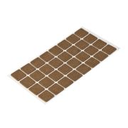 Подпятник войлочный 3*3см (21шт) самоклеящийся, коричневый