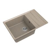 GRANFEST Мойка мрамор LEVEL GF-LV-760L чаш+кр 760*500,  песочный