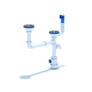 Сифон двойной разноуровневый Ани Грот-3 1\2 с переливом и отводами