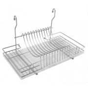 Сушка для посуды с пластиковым поддоном Д440 Ш258 В260, хром