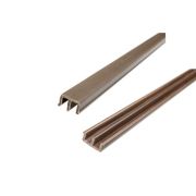 Направляющие для стекла 2м, коричневые, верх-низ