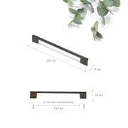 FH.0024.128.BL Ручка, серия 0024, мц 128мм мат черный