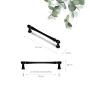 FH.0050.096.BL Ручка, серия 0050,мц 96мм, мат черный