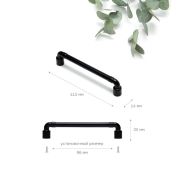 FH.0051.096.BL Ручка, серия 0051, мц 96мм, мат черный