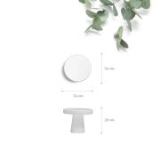 FH.K714.000.WT Ручка, серия К714, кнопка, белый