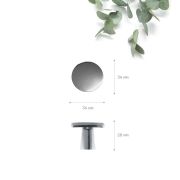 FH.K714.000.CP Ручка, серия К714, кнопка, хром