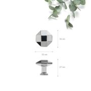 FH.K722.000.CP. Ручка серия К722, кнопка, хром