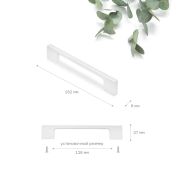 FH.0024.128WT Ручка серия 0024, мц 128мм, белый