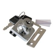 Замок хром 1стекло накладной