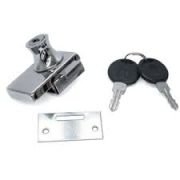 Замок хром  2 стекла накладной