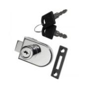 Замок д/стеклянной двери овальный